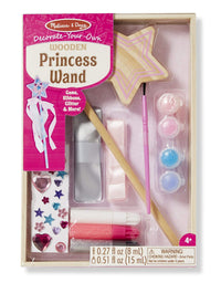 Melissa & Doug Decorate-Your-Own Wooden Princess Wand Craft Kit
