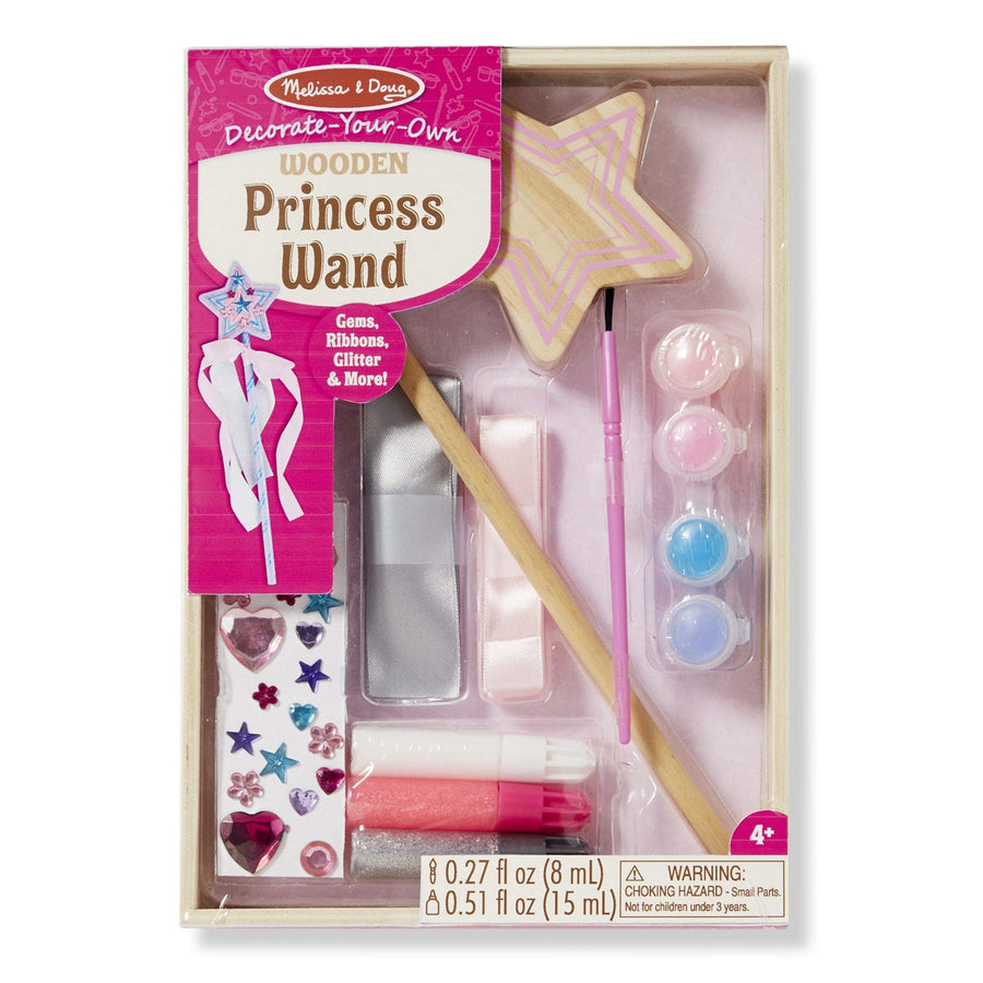 Melissa & Doug Decorate-Your-Own Wooden Princess Wand Craft Kit