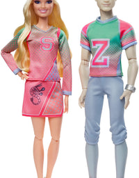 Zombies Disney 2-Pack, Addison Cheerleader and Zed Football Player Dolls (~12-in),11 Bendable “Joints,” Great Gift for Ages 5+ [Amazon Exclusive], Multi, HFJ66

