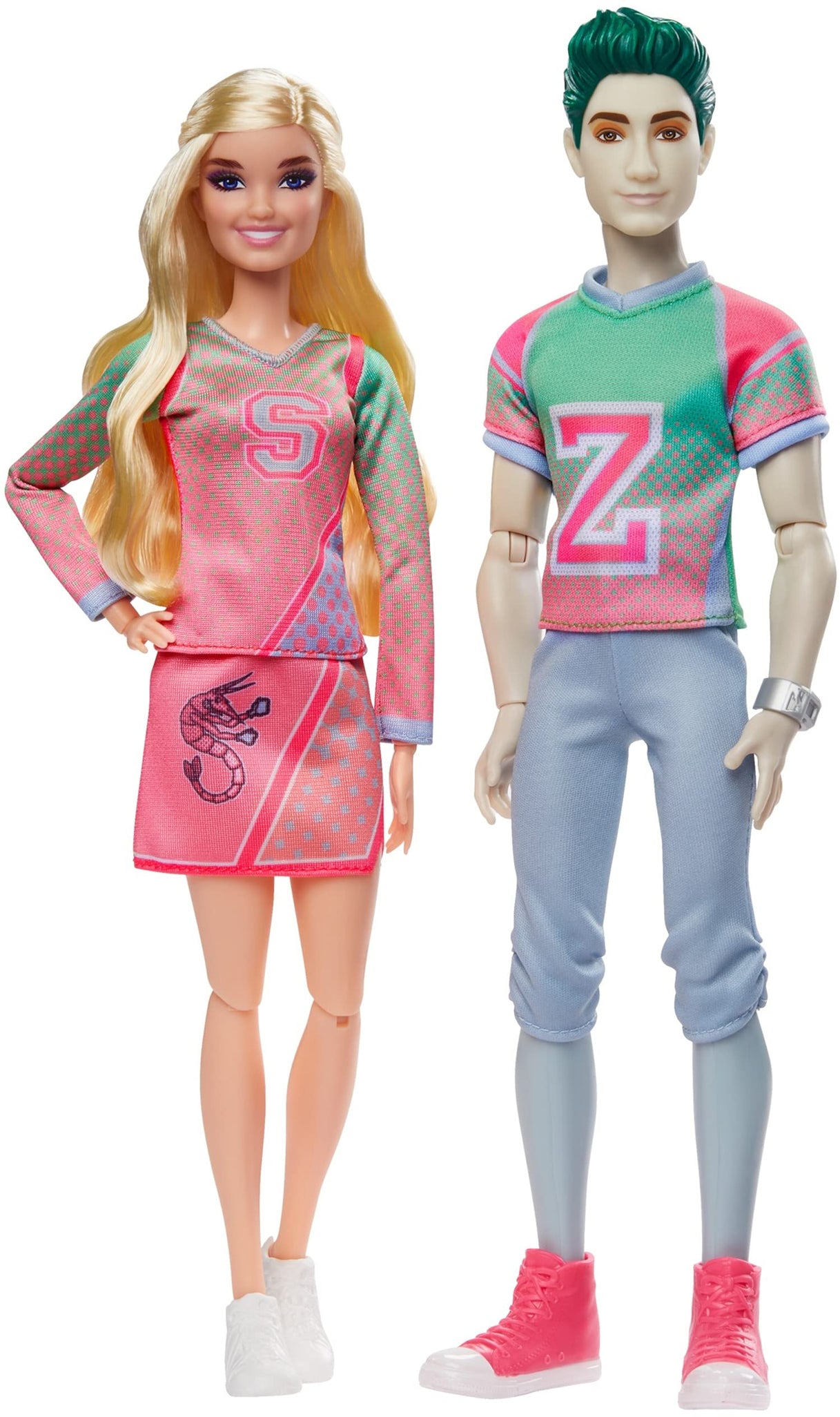 Zombies Disney 2-Pack, Addison Cheerleader and Zed Football Player Dolls (~12-in),11 Bendable “Joints,” Great Gift for Ages 5+ [Amazon Exclusive], Multi, HFJ66