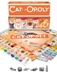 Late for the Sky CAT-opoly Board Game White, Large
