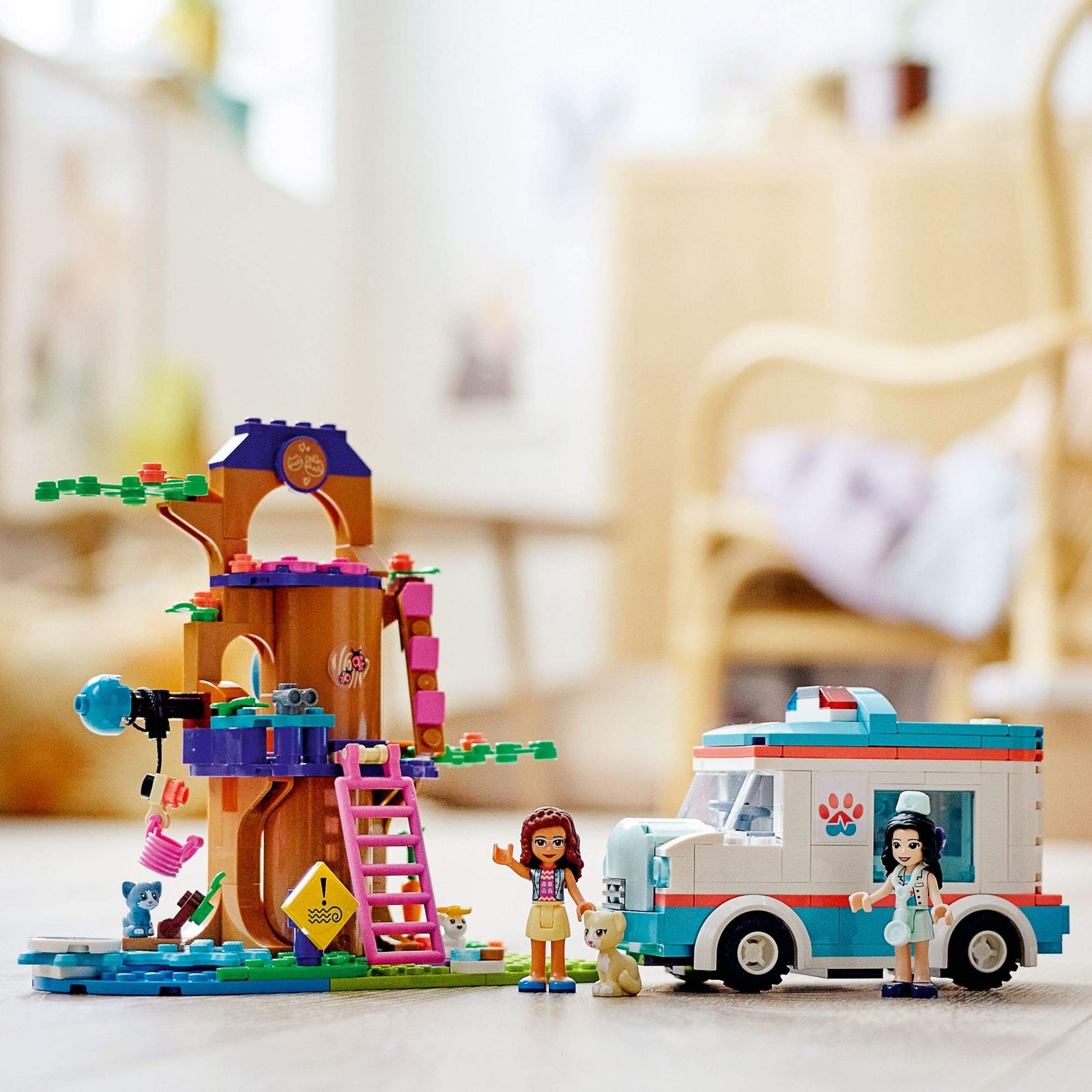 LEGO Friends Vet Clinic Ambulance 41445 Building Kit; Collectible Toy with Ambulance, Rabbit and Kitten Toys, Children’s Vet Kit and Olivia and Emma Mini-Dolls, New 2021 (304 Pieces)