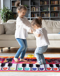 Kids Musical Piano Mats,47.24x15.75 inch Soft Baby Early Education Portable Dance Music Piano Keyboard Carpet Musical Touch Play Game Toy Gifts for 1 2 3 4 5 Year Kids Toddlers Girls Boys
