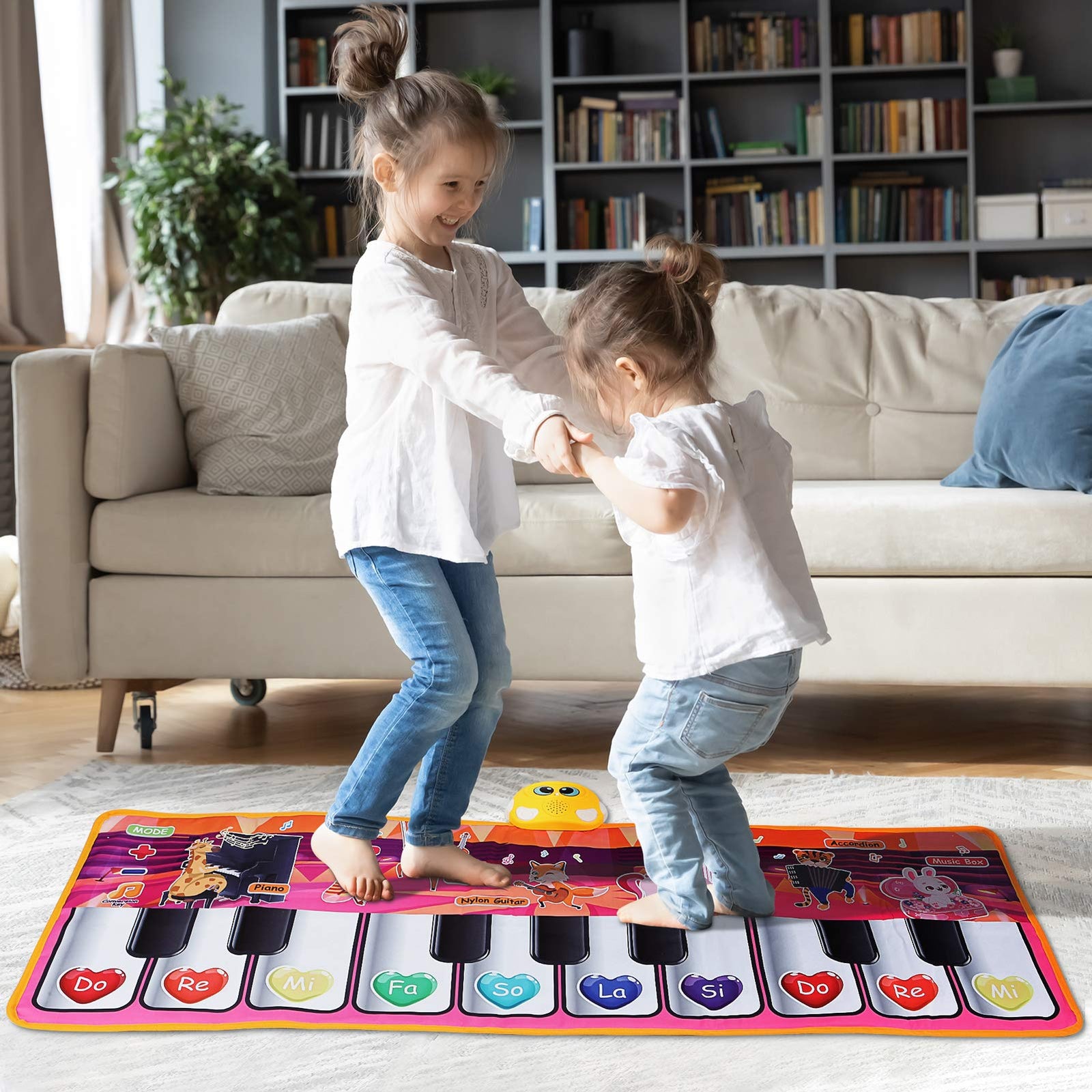 Kids Musical Piano Mats,47.24x15.75 inch Soft Baby Early Education Portable Dance Music Piano Keyboard Carpet Musical Touch Play Game Toy Gifts for 1 2 3 4 5 Year Kids Toddlers Girls Boys