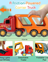 Toddler Toys Car for Boys: Kids Toys for 1 2 3 4 5 6 Year Old Boys | Boy Toys 5 in 1 Carrier Toy Trucks | Toddler Toys Age 2-4 Baby Toys 12-18 Months Christmas Birthday Kids Gift Toddler Toys Age 1-2
