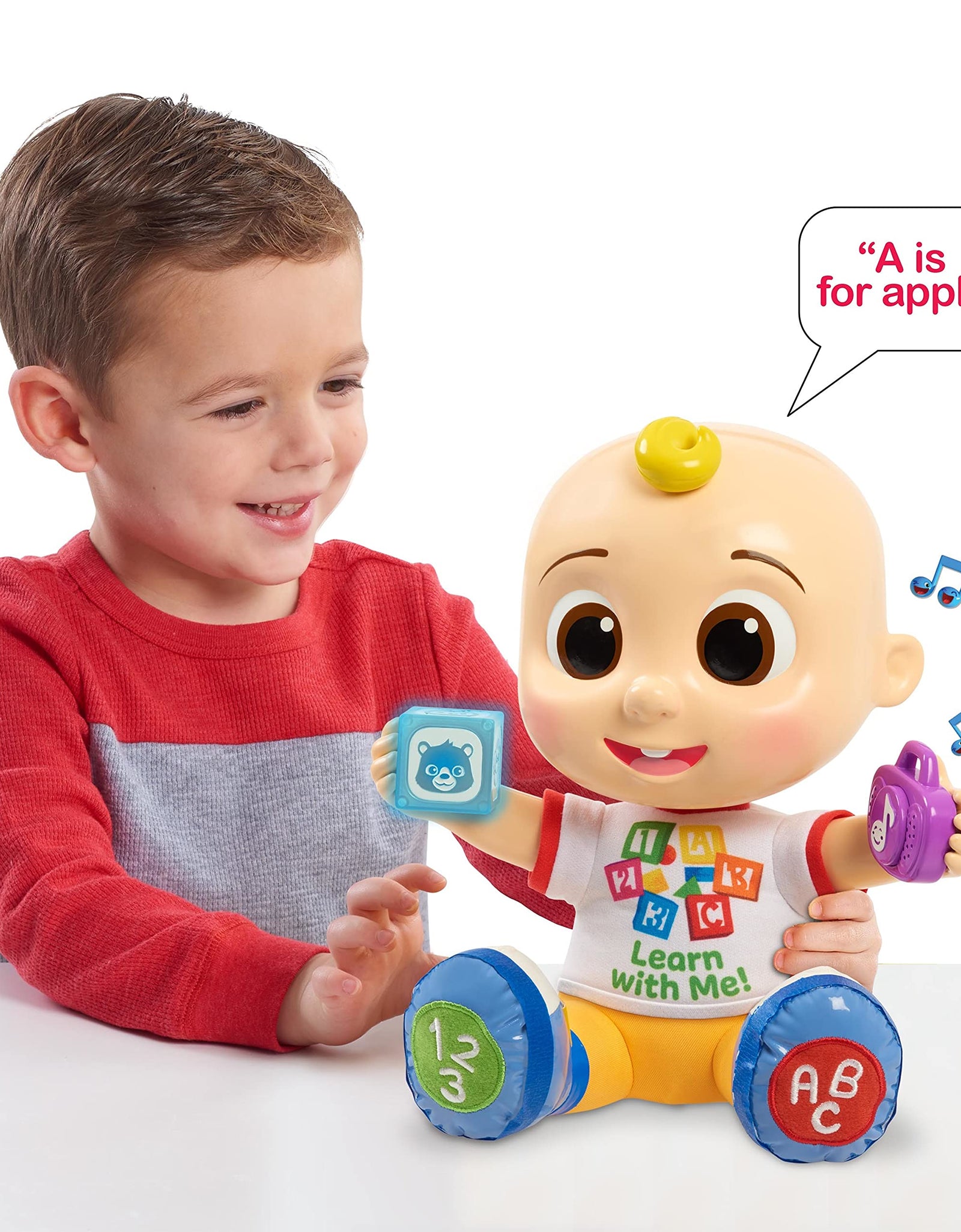 CoComelon Interactive Learning JJ Doll with Lights, Sounds, and Music to Encourage Letter, Number, and Color Recognition, by Just Play