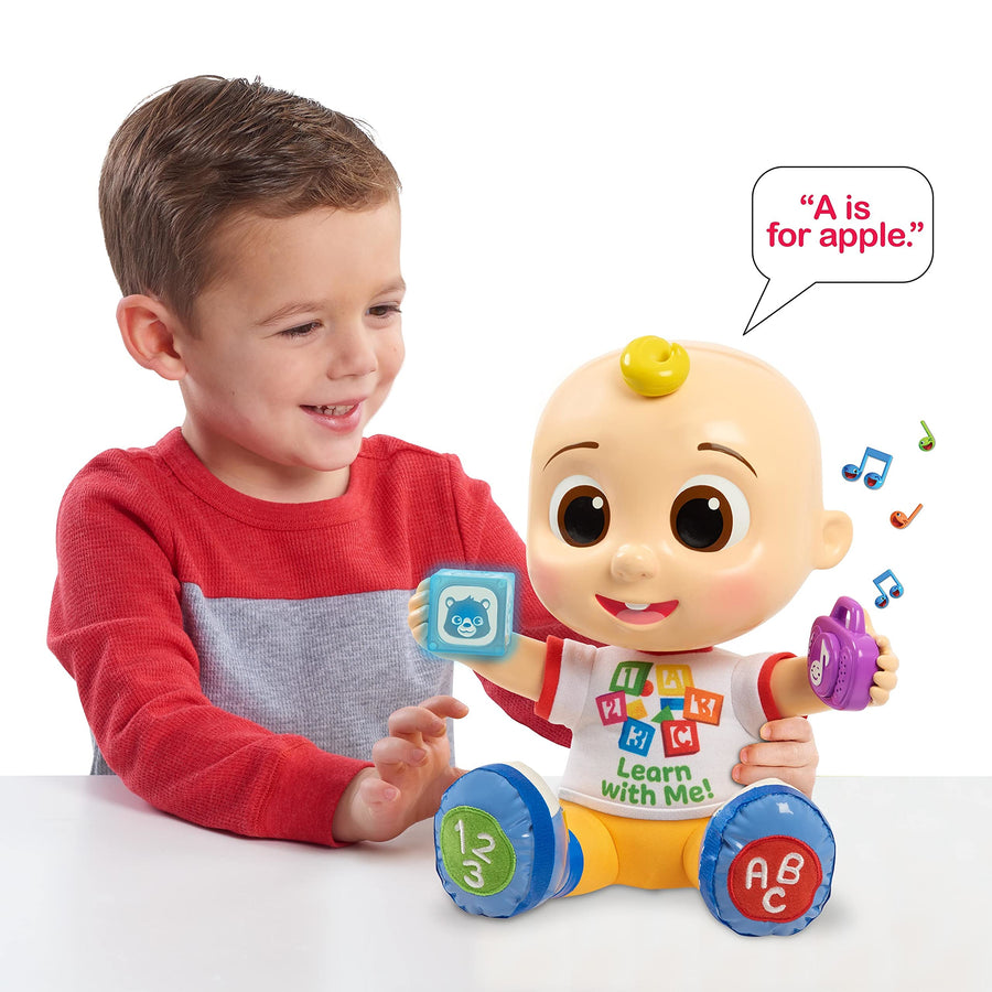 CoComelon Interactive Learning JJ Doll with Lights, Sounds, and Music to Encourage Letter, Number, and Color Recognition, by Just Play