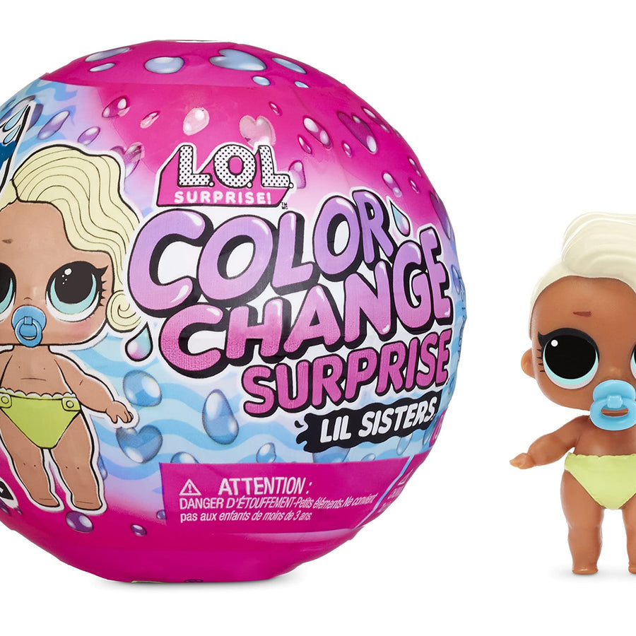 LOL Surprise Color Change Lil Sisters 3 Pack Exclusive with 5 Surprises in Each Including Outfits and Accessories for Collectible Doll Toy, Gifts for Kids, Toys for Girls Ages 4 5 6 7+ Years Old