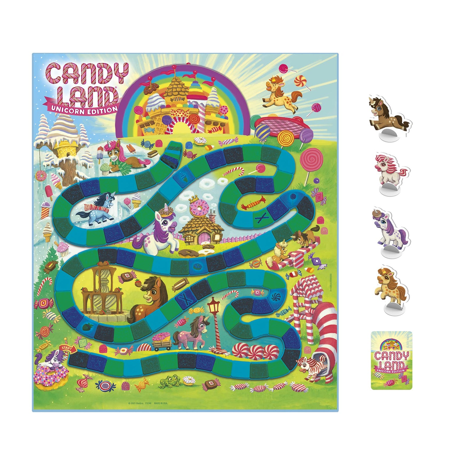 Candy Land Unicorn Edition Board Game, Preschool Game, No Reading Required Game for Young Children, Fun Game for Kids Ages 3 and Up (Amazon Exclusive)