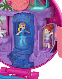 Polly Pocket Pocket World Flamingo Floatie Compact with Surprise Reveals, Micro Dolls & Accessories [Amazon Exclusive]
