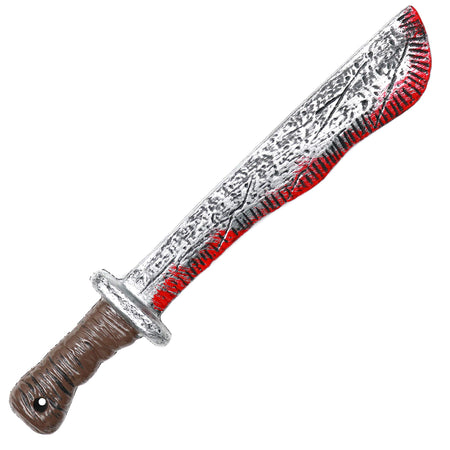 Skeleteen Bloody Machete Costume Prop - Fake Realistic Bleeding Knife Toy for Costumes and Cosplay