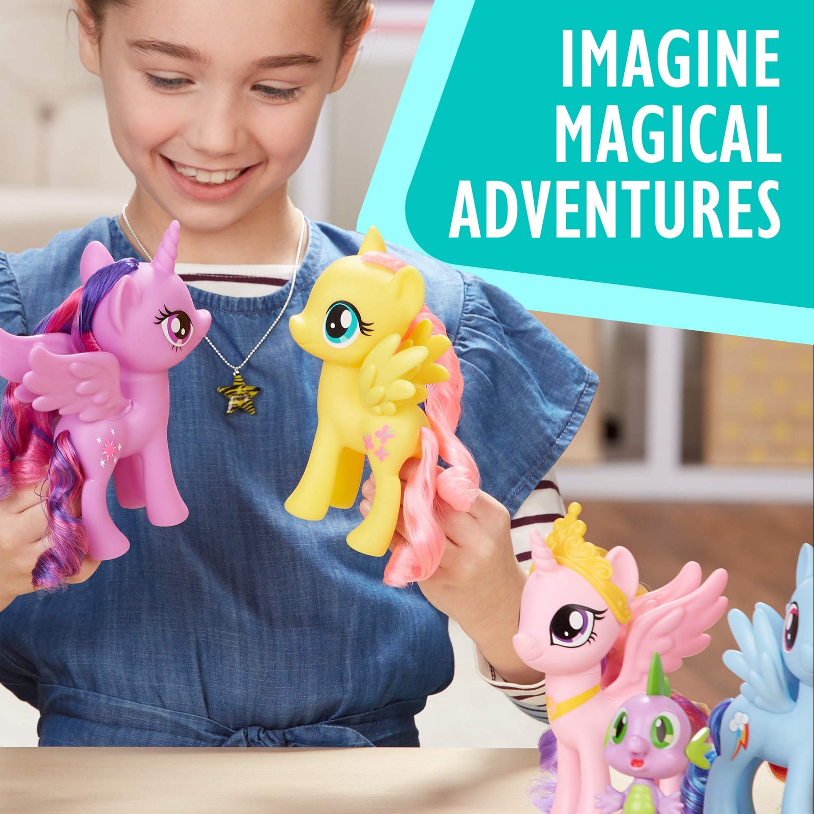 My Little Pony Friendship is Magic Toys Ultimate Equestria Collection – 10 Figure Set Including Mane 6, Princesses, and Spike the Dragon – Kids Ages 3 and Up