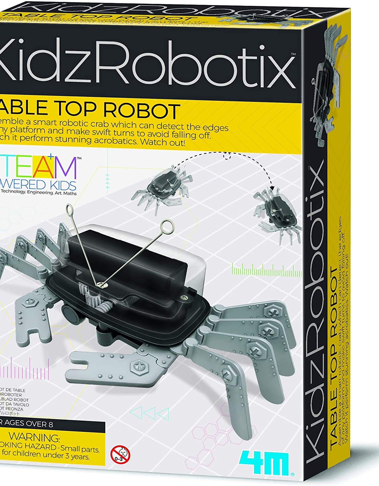 4M 5576 Table Top Robot - DIY Robotics Stem Toys, Engineering Edge Detector Gift for Kids & Teens, Boys & Girls (Packaging May Vary)