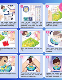 Halmolife 5D Diamond Painting Kits for Kids- Diamond Art for Kids Arts and Crafts for Boys and Girls Ages 6-8 10-12 Diamond Painting Stickers Gem Art Craft Kits Diamond Dots Kids Gift
