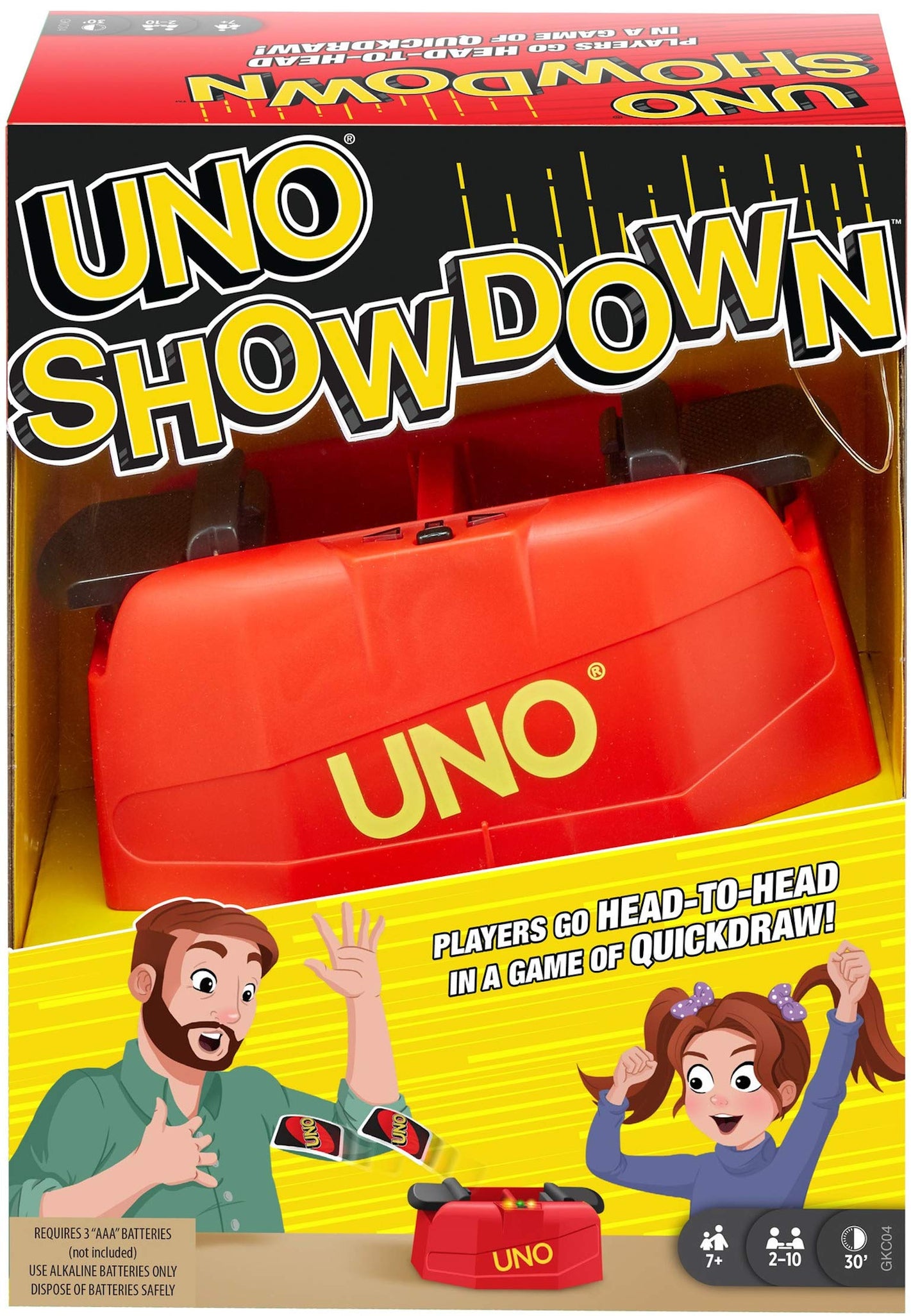 UNO Showdown Supercharged Family Card Game with 112 Cards & Showdown Supercharged Unit for Ages 7 Years Old & Up, Gift for Kid, Family or Adult Game Night, Ships in Own Container [Amazon Exclusive]
