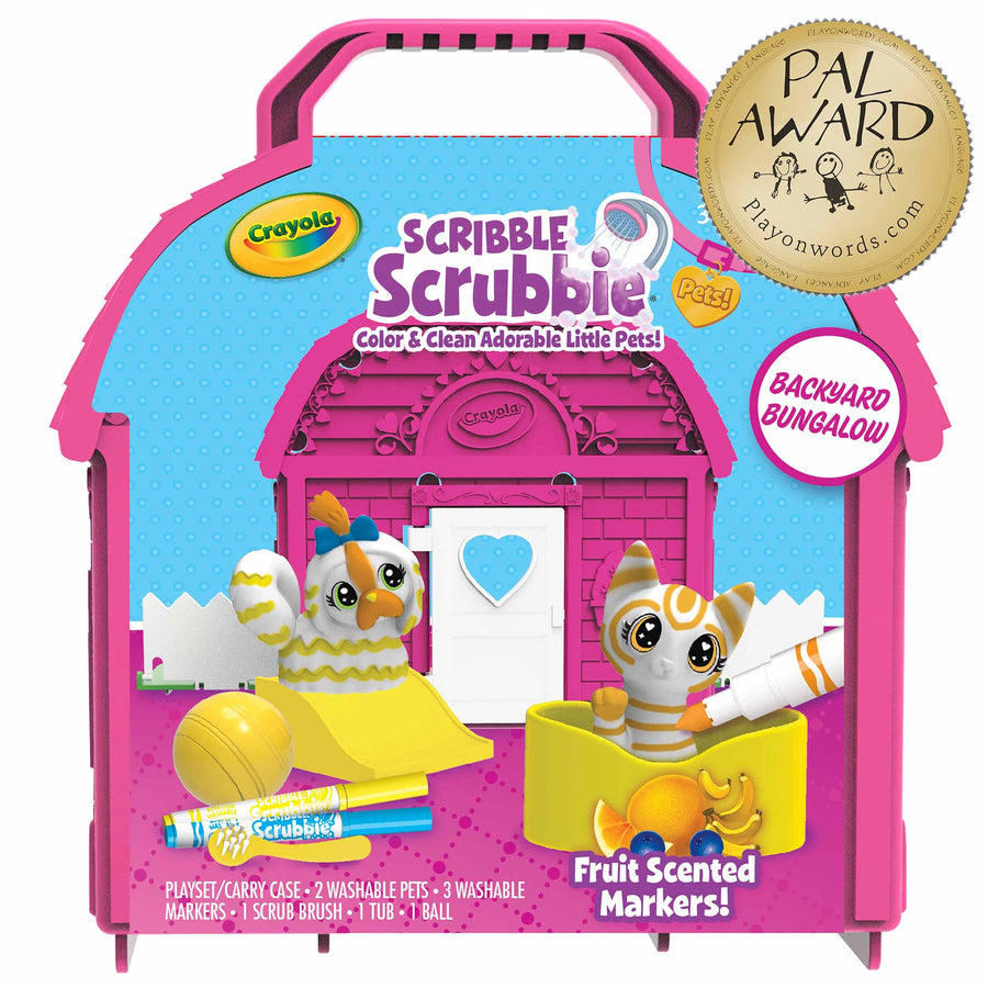 Crayola Scribble Scrubbie Pets, Backyard Playset, Toys for Girls & Boys, Gift for Kids, Age 3, 4, 5, 6