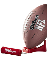 Wilson WTF1414PT NFL MVP Junior Football with Pump and Tee, Brown
