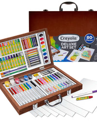 Crayola Wooden Art Set, Over 75 Pieces, Gift for Kids, 8, 9, 10, 11
