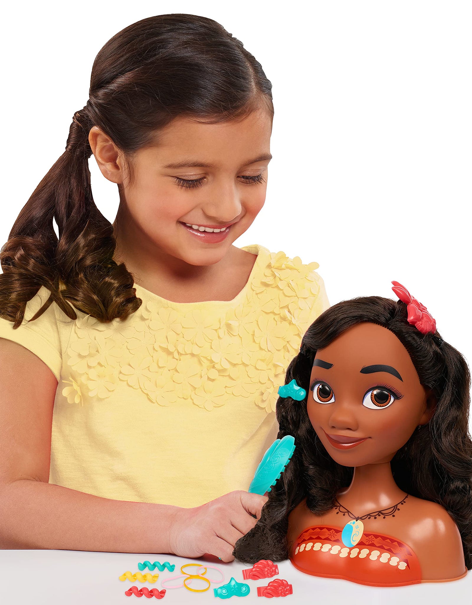 Disney Princess Moana Stying Head, 14-pieces, by Just Play