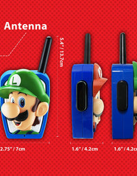 Super Mario Bros Walkie Talkies Kids Toys, Long Range, Two Way Static Free Handheld Radios, Designed for Indoor or Outdoor Games for Kids Aged 3 and Up
