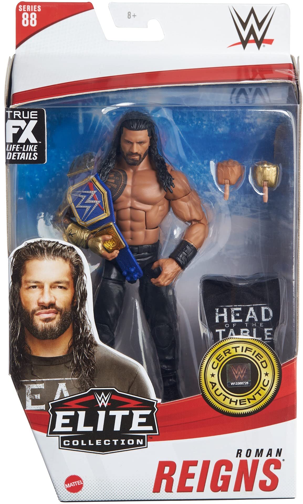 WWE Roman Reigns Elite Collection Series 88 Action Figure 6 in Posable Collectible Gift Fans Ages 8 Years Old and Up