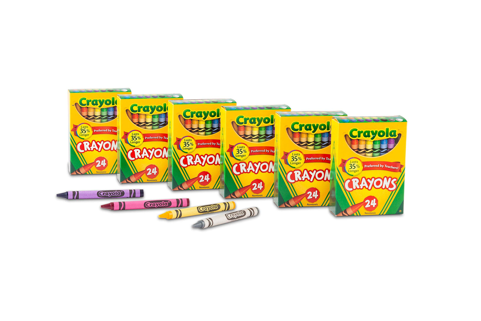 Crayola Crayons, School & Art Supplies, Bulk 6 Pack of 24Count, Assorted