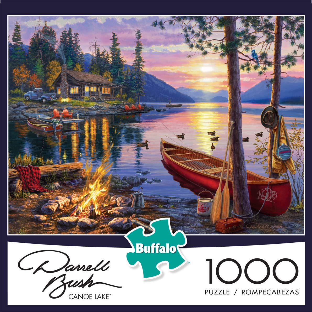 Buffalo Games - Darrell Bush - Canoe Lake - 1000 Piece Jigsaw Puzzle