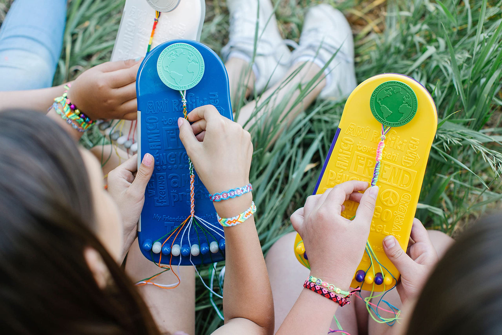 Choose Friendship, My Friendship Bracelet Maker, 20 Pre-cut Threads (Craft Kit / Kids Jewelry Kit)