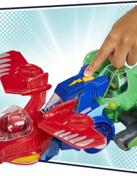 PJ Masks 3-in-1 Combiner Jet Preschool Toy, Toy Set with 3 Connecting Cars and 3 Action Figures for Kids Ages 3 and Up
