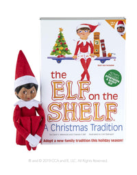 The Elf on the Shelf: A Christmas Tradition Girl Dark Tone - Includes Doll, Book and box.
