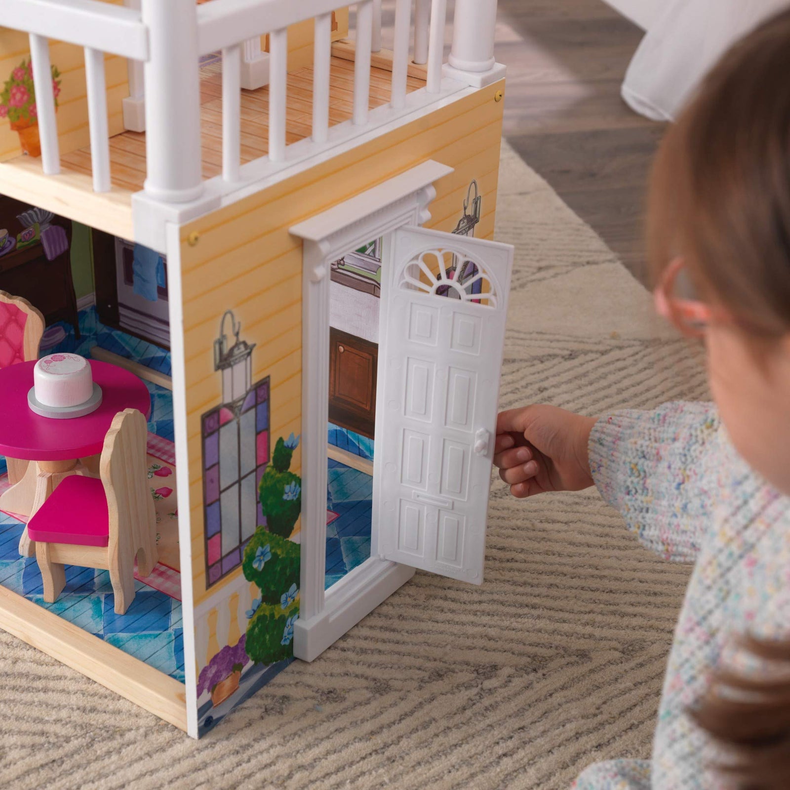 KidKraft My Dreamy Wooden Dollhouse with Lights and Sounds, Elevator and 14 Accessories, Gift for Ages 3+
