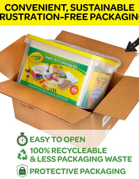 Crayola Super Art Coloring Kit, Craft Supplies for Kids, Tub Colors Vary, 100+ Pcs, Gift for Kids
