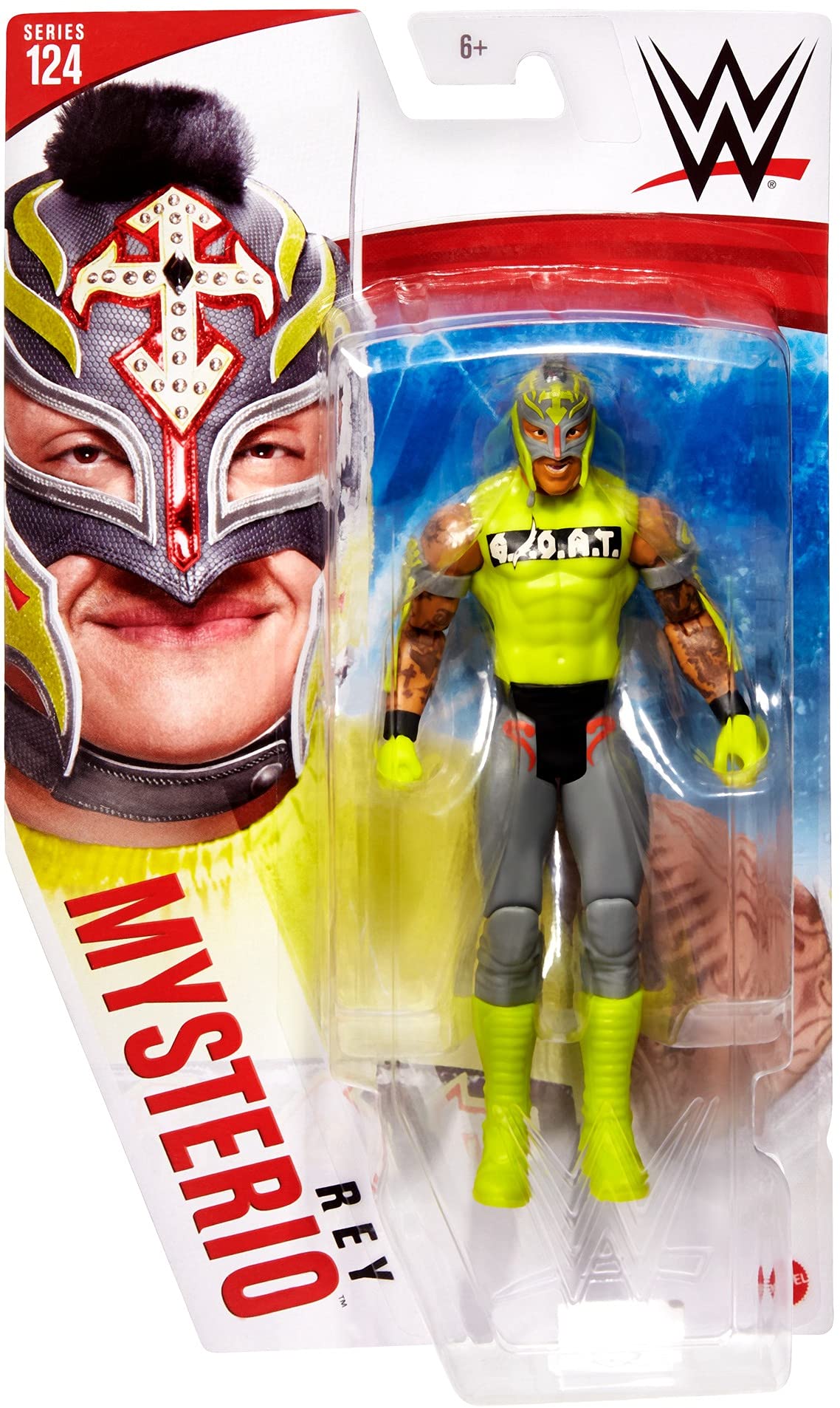 WWE Rey Mysterio Action Figure Series 124 Action Figure Posable 6 in Collectible for Ages 6 Years Old and Up