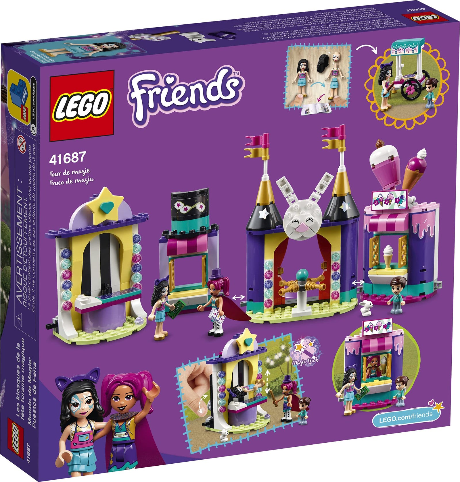 LEGO Friends Magical Funfair Stalls 41687 Building Kit; Carnival Pretend Play Toy for Kids Who Love Magic Tricks; New 2021 (361 Pieces)