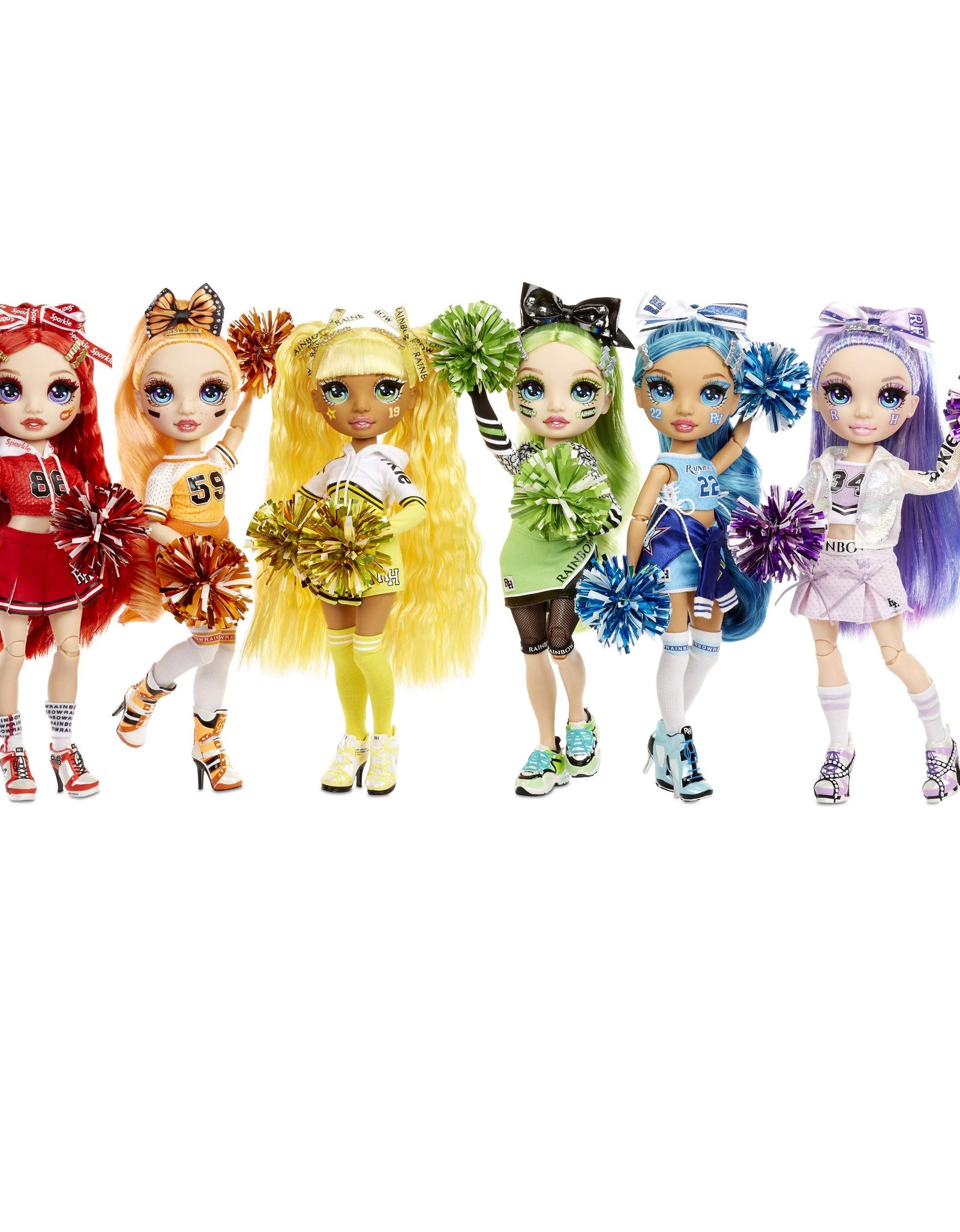 Rainbow High Cheer Ruby Anderson – Red Cheerleader Fashion Doll with 2 Pom Poms and Doll Accessories, Great Gift for Kids 6-12 Years Old