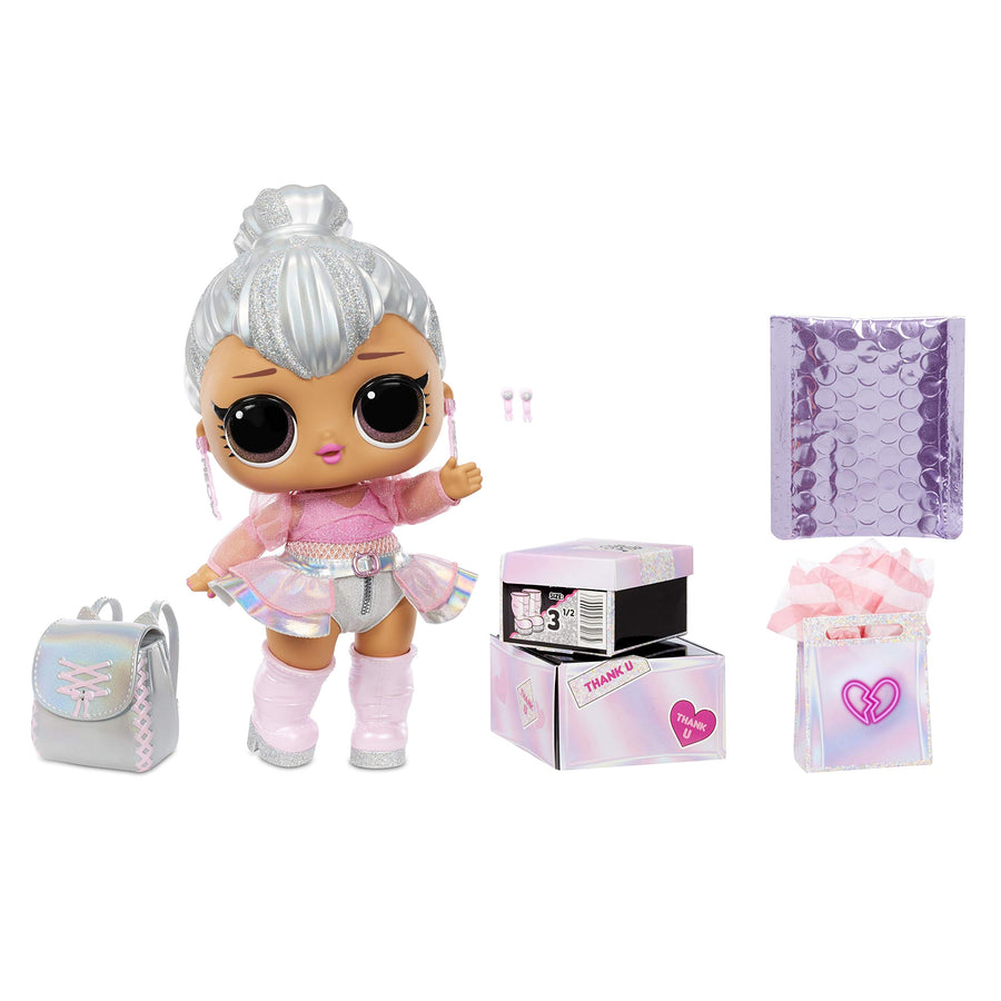 LOL Surprise Big B.B. (Big Baby) Kitty Queen – 11" Large Doll, Unbox Fashions, Shoes, Accessories, Includes Playset Desk, Chair and Backdrop