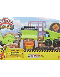Play-Doh Wheels Gravel Yd Construction Toy with Non-Toxic Pavement Buildin' Compound Plus 3 Additional Colors
