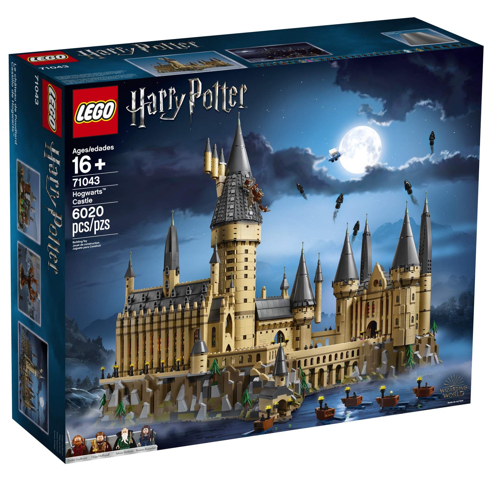 LEGO Harry Potter Hogwarts Castle 71043 Castle Model Building Kit with Harry Potter Figures Gryffindor, Hufflepuff, and More (6,020 Pieces)