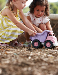 Green Toys Dump Truck in Pink Color - BPA Free, Phthalates Free Play Toys for Improving Gross Motor, Fine Motor Skills. Play Vehicles
