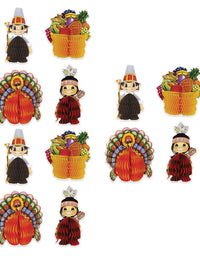 Beistle 4-Pack Decorative Thanksgiving Playmates, 4-Inch-5-Inch
