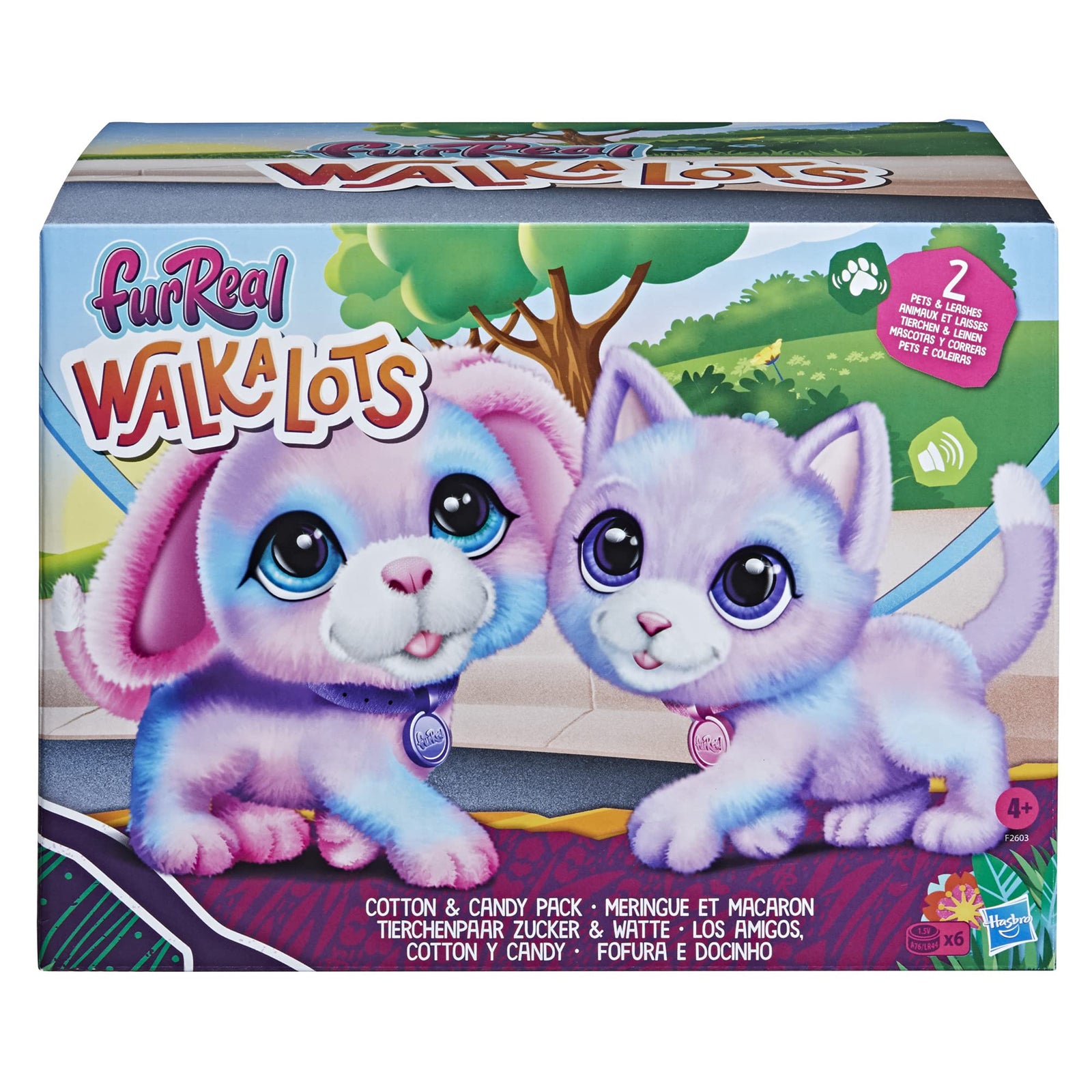 FurReal Walkalots Cotton and Candy 2-Pack Toy, Interactive Electronic Puppy and Kitty Pets, Ages 4 and up (Amazon Exclusive)