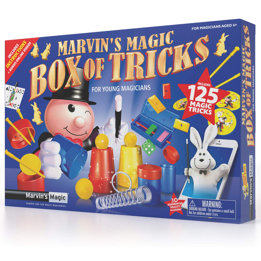 Marvin's Magic - 125 Amazing Magic Tricks for Children | Kids Magic Set | Magic Kit for Kids Including Magic Wand, Card Tricks + Much More | Suitable for Age 6+