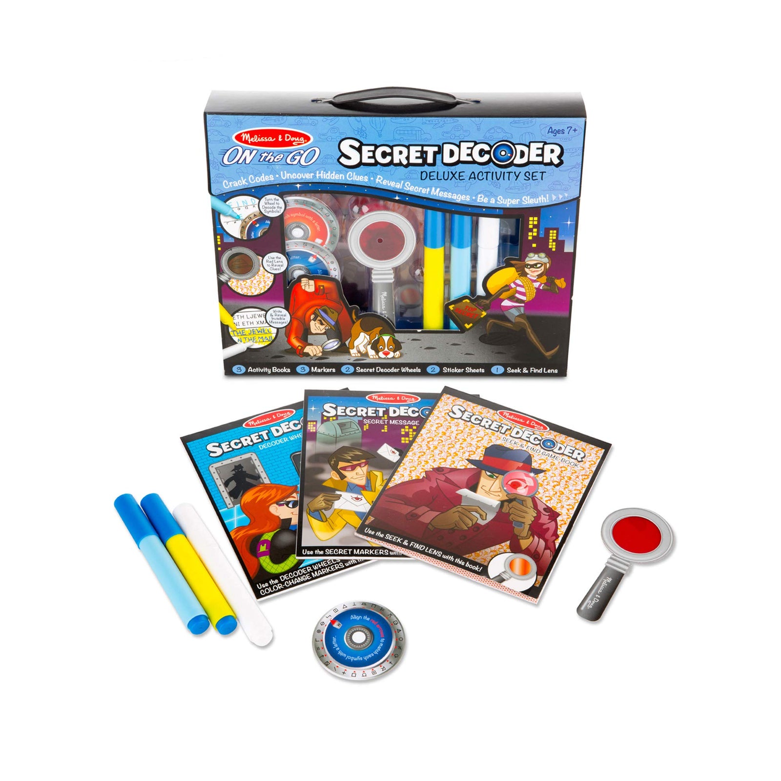 Melissa & Doug On the Go Secret Decoder Deluxe Activity Set and Super Sleuth Toy