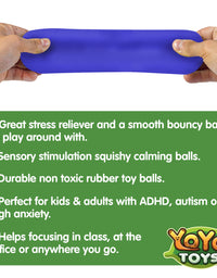 Pull, Stretch and Squeeze Stress Balls by YoYa Toys - 3 Pack - Elastic Construction Sensory Balls - Ideal for Stress and Anxiety Relief, Special Needs, Autism, Disorders and More
