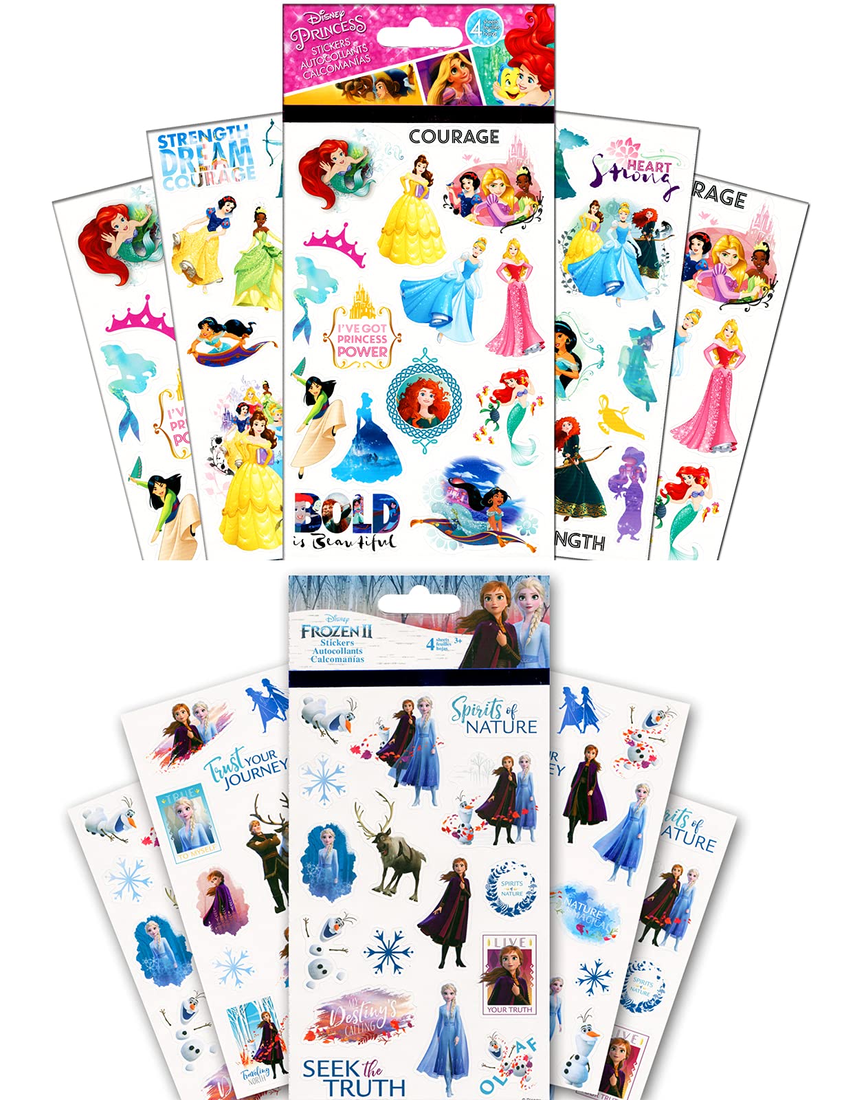 Disney Princess Coloring Book Set for Kids - Activities, Stickers and Games - Featuring Disney Princess, Frozen, Moana and Raya and The Last Dragon