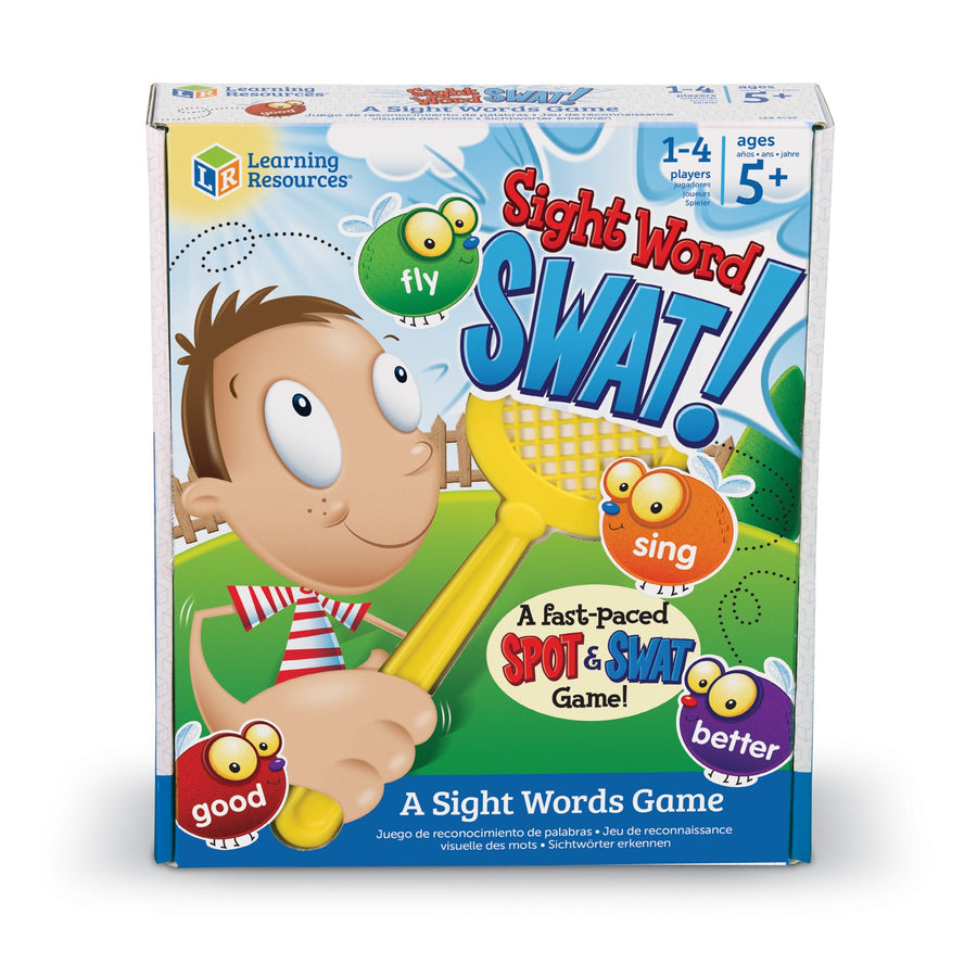 Learning Resources Sight Word Swat a Sight Word Game, Home School, Tactile and Auditory Learning, Phonics Games, Educational Toys for Kids, 114 Pieces, Ages 5+