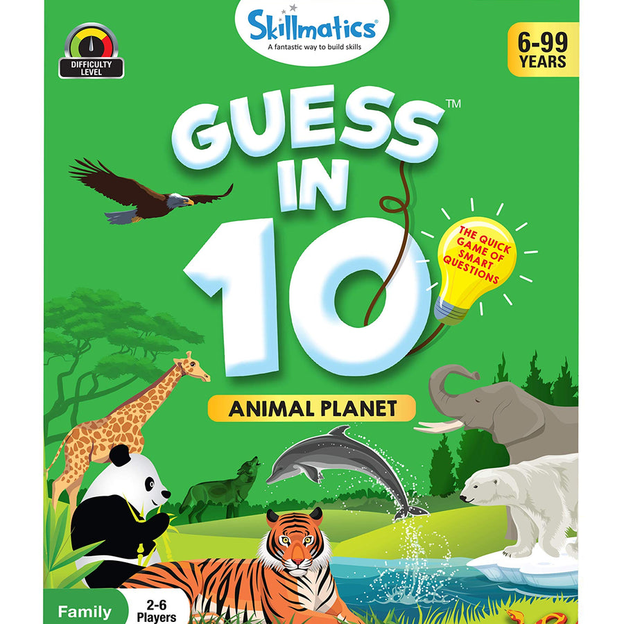 Skillmatics Card Game : Guess in 10 Animal Planet | Gifts for Ages 6 and Up | Super Fun for Travel & Family Game Night