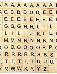 Sunnyglade 500PCS Wood Letter Tiles/ Wooden Scrabble Tiles A-Z Capital Letters for Crafts, Pendants, Spelling
