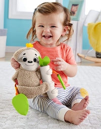 Fisher-Price Slow Much Fun Stroller Sloth 0+ kids , Brown/Yellow/Green
