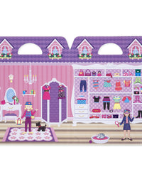 Melissa & Doug Puffy Sticker Activity Books Set: Dress-Up, Princess, Mermaid - 208 Reusable Stickers
